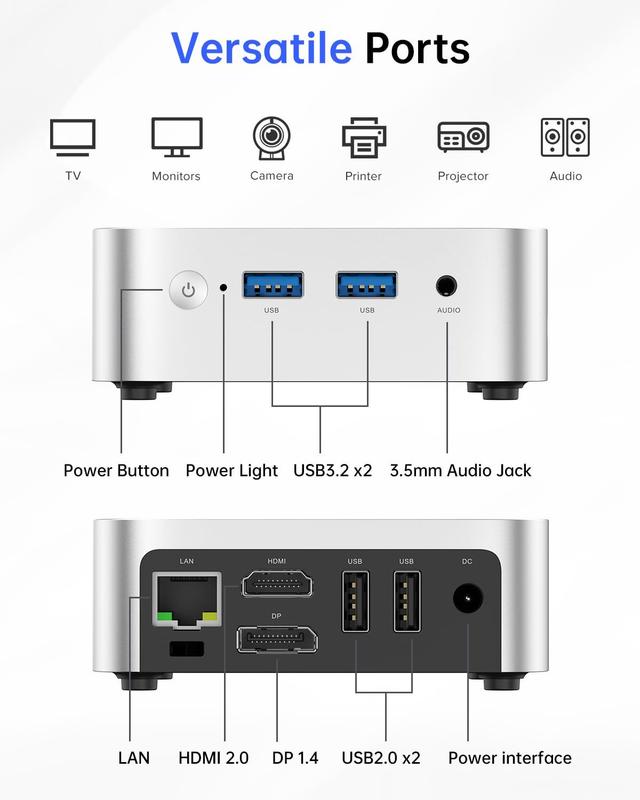 Mini PC ACEMAGIC N150 Vista V1 16 GB de RAM 512 GB SSD Win11 Pro
